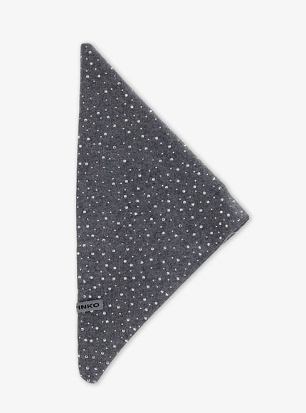 Pinko Svizzera Wool Scarf With Rhinestones Uni Grigio