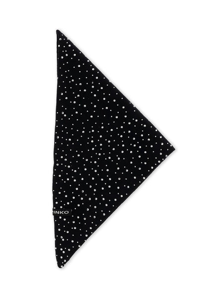 Pinko Svizzera Wool Scarf With Rhinestones