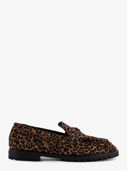 Pinko Nora Suede Loafers Marrone