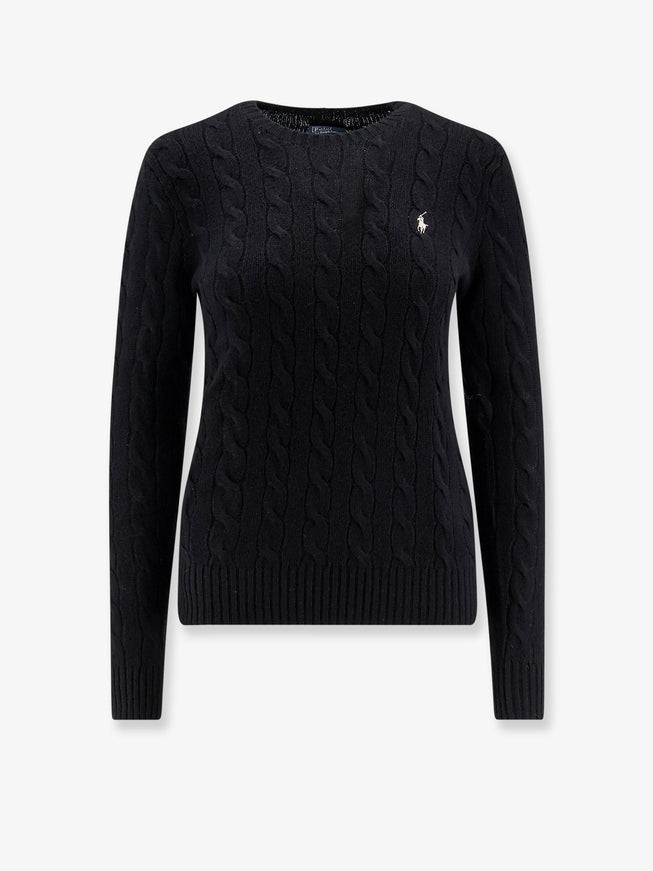Polo Ralph Lauren Wool And Cashmere Cable Knit Sweater Polo Black
