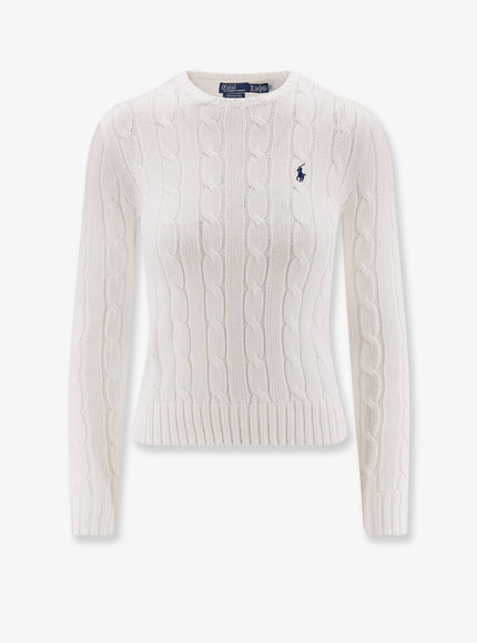 Polo Ralph Lauren Cable Knit Cotton Sweater White
