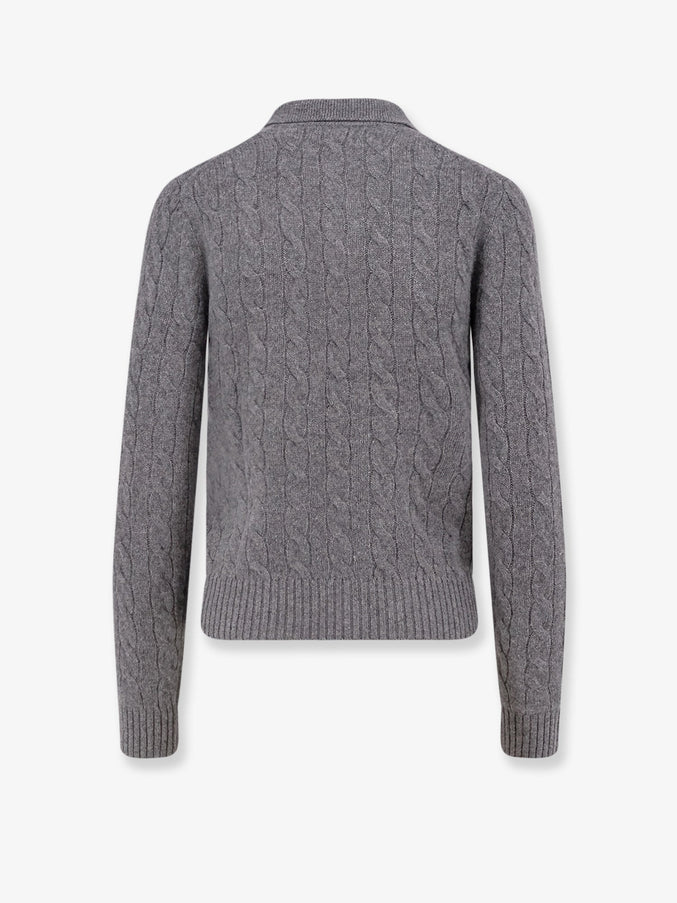 Polo Ralph Lauren Braided Knit Wool and Cashmere Polo