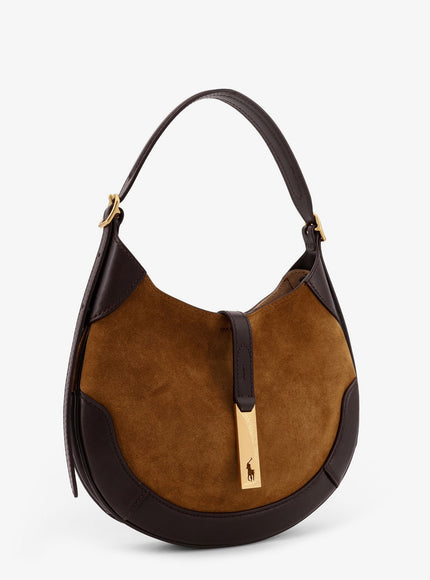 Polo Ralph Lauren Suede And Leather Shoulder Bag