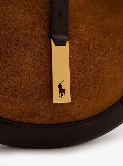 Polo Ralph Lauren Suede And Leather Shoulder Bag
