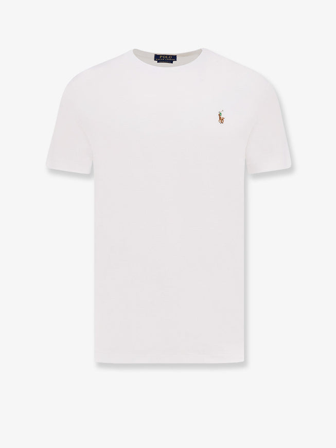 Polo Ralph Lauren Cotton T-Shirt With Logo Embroidery White