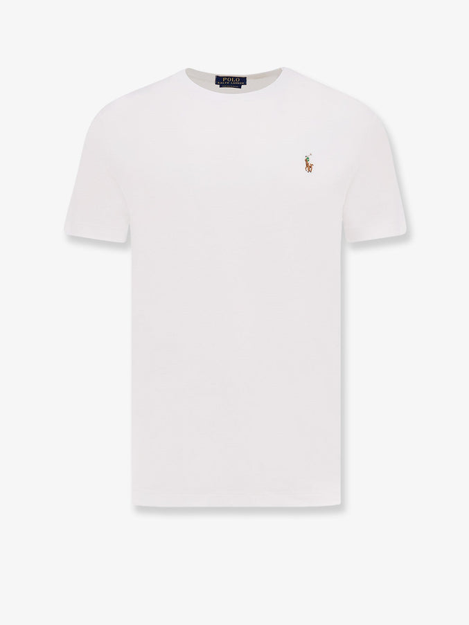 Polo Ralph Lauren Cotton T-Shirt With Logo Embroidery White