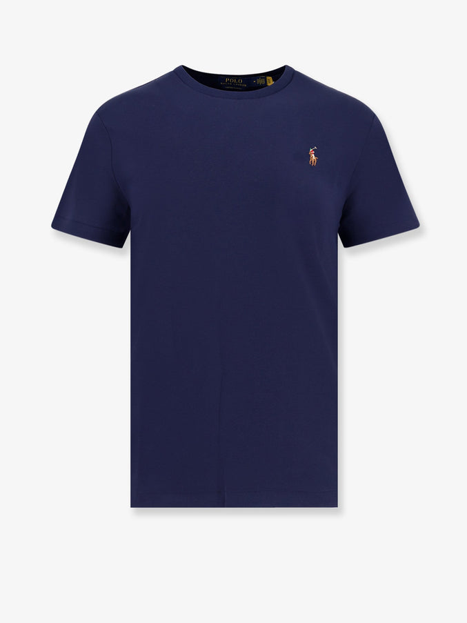 Polo Ralph Lauren Cotton T-Shirt With Logo Embroidery Refined Navy