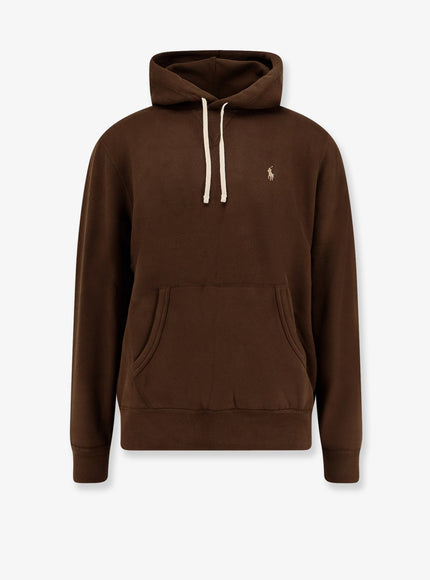 Polo Ralph Lauren Cotton Blend Sweatshirt With Iconic Embroidery Nutmeg Brown