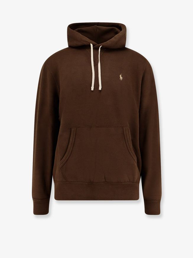 Polo Ralph Lauren Cotton Blend Sweatshirt With Iconic Embroidery Nutmeg Brown