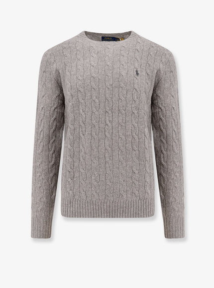 Polo Ralph Lauren Wool And Cashmere Blend Sweater Fawn Grey Heather