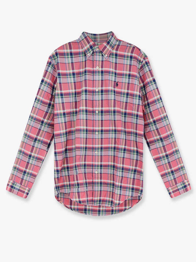 Polo Ralph Lauren Custom Fit Cotton Shirt Pinkblue