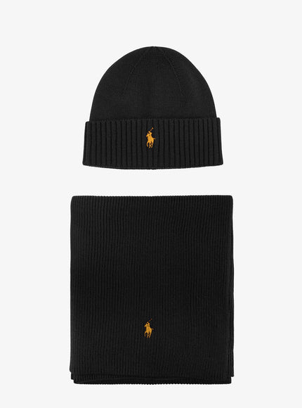 Polo Ralph Lauren Wool Scarf/Hat Box Uni Black