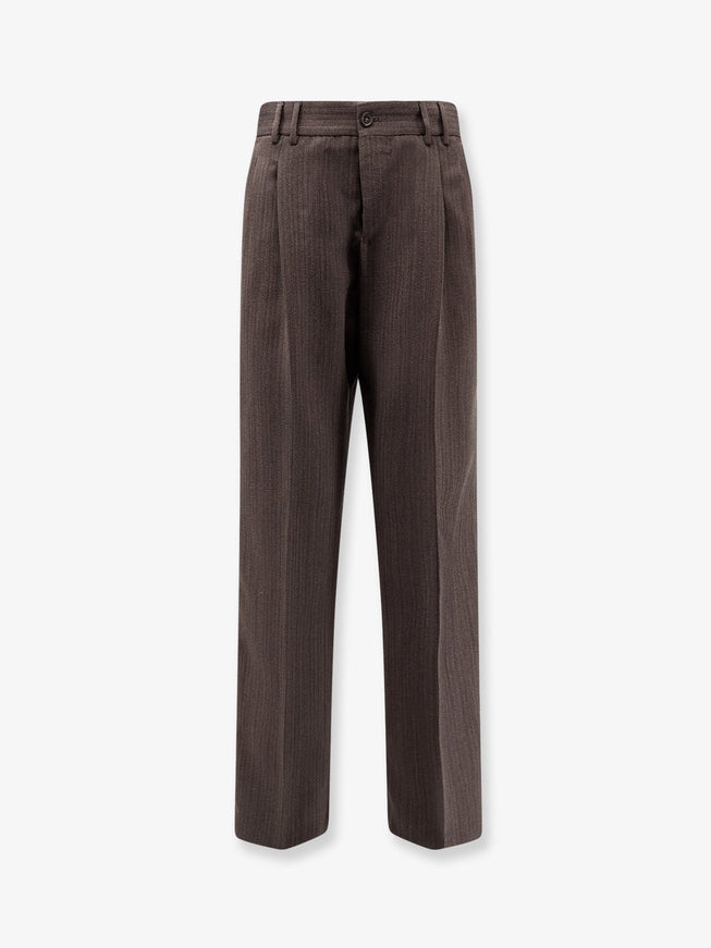 Pt Torino Michael Virgin Wool Trousers Marrone Medio
