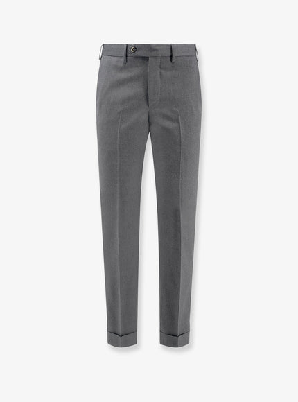 Pt Torino Style Master Fit Stretch Wool Trousers Grigio Medio