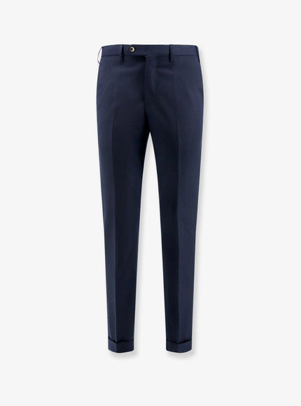 Pt Torino Style Master Fit Stretch Wool Trousers Blu