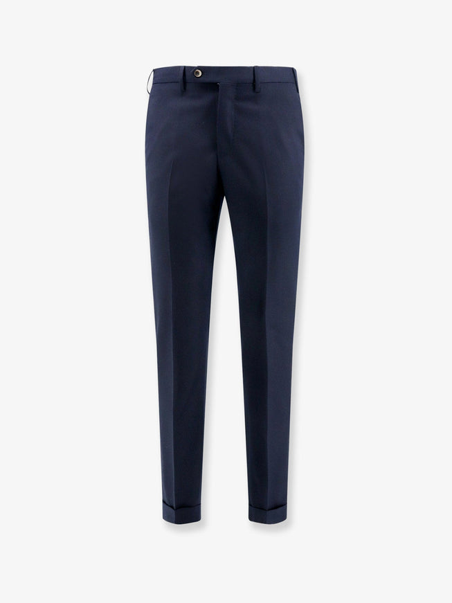 Pt Torino Style Master Fit Stretch Wool Trousers Blu