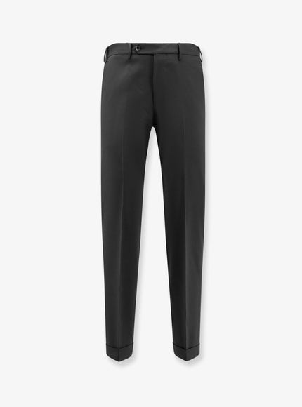 Pt Torino Style Master Fit Stretch Wool Trousers Nero