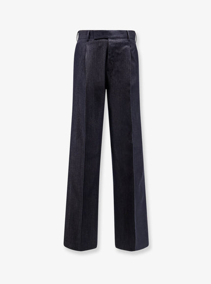 Pt Torino Pantaloni Quindici Edge In Lana Wool Trousers Navy