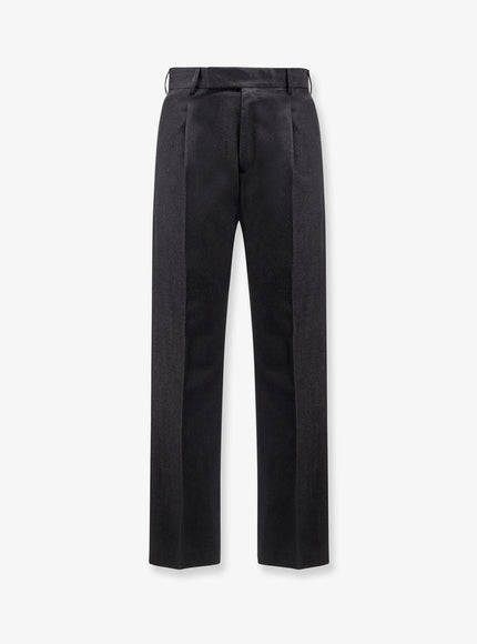 Pt Torino Pantaloni Quindici Edge In Lana Wool Trousers Nero