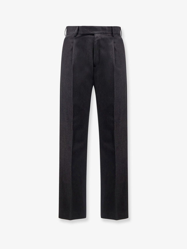 Pt Torino Pantaloni Quindici Edge In Lana Wool Trousers Nero