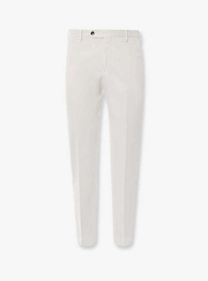 Pt Torino Style Stretch Cotton Master Fit Trousers Bianco