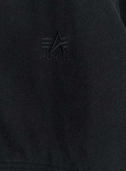 Purple Brand Alpha X Purple Hooded Reversible Bomber Jacket