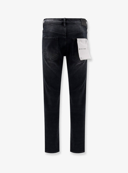 Purple Brand Dropped Fit Black Denmim Trousers