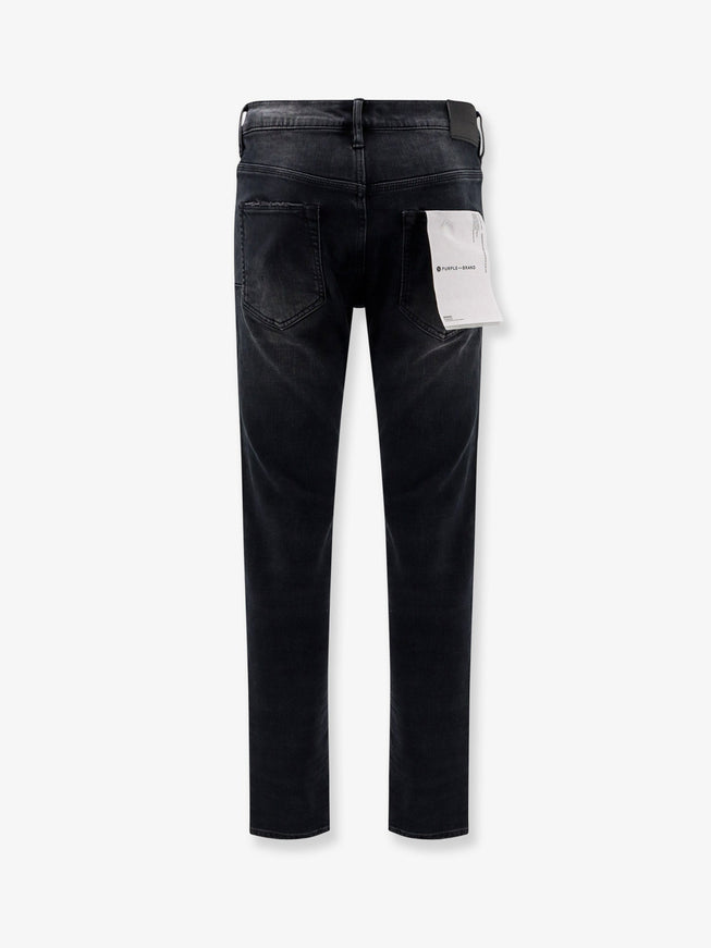 Purple Brand Dropped Fit Black Denmim Trousers