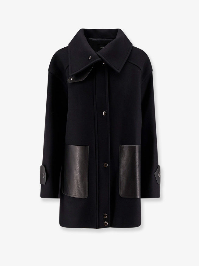 R2W Reuben Wool And Cashmere Blend Coat Nero