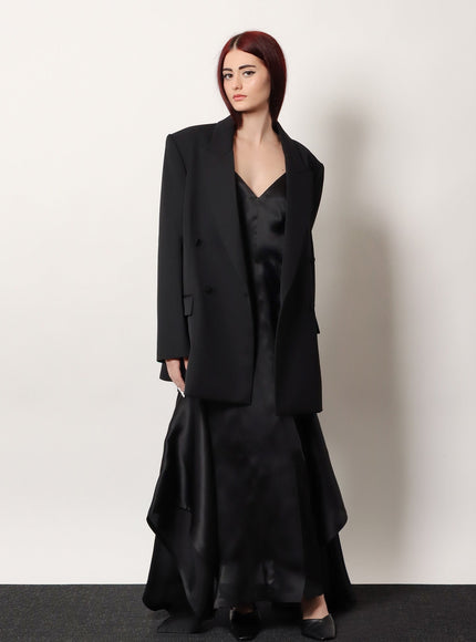 R2W Viora Wool Blend Double-Breasted Blazer