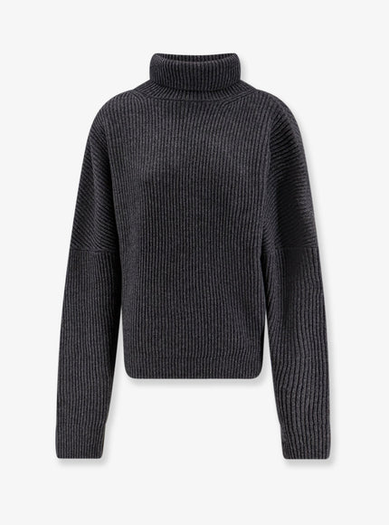 R2W Wool And Cashmere Turtleneck Grigio