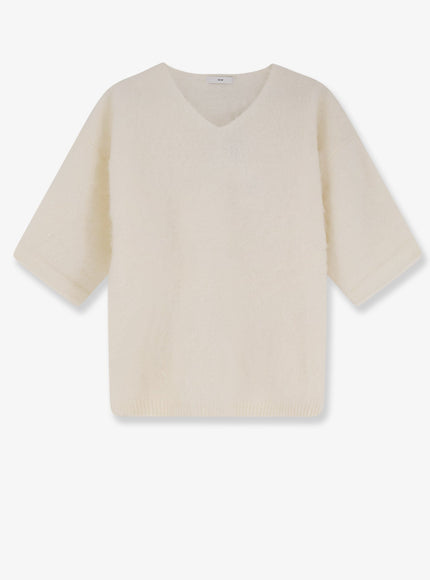 R2W Elan Cash Brushed Cashmere Sweater Avorio