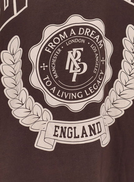 Represent Legacy Crest Cotton T-Shirt With Distressed Effect