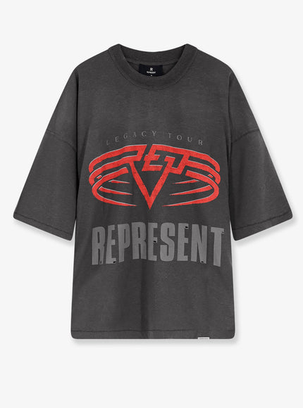 Represent Living Legacy Reversible Organic Cotton And Hemp T-Shirt Sun Fade Grey