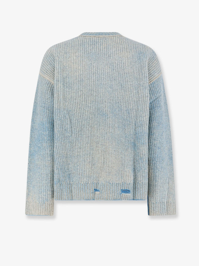 Represent Reversible Wool Sweater With Destroyed Effect