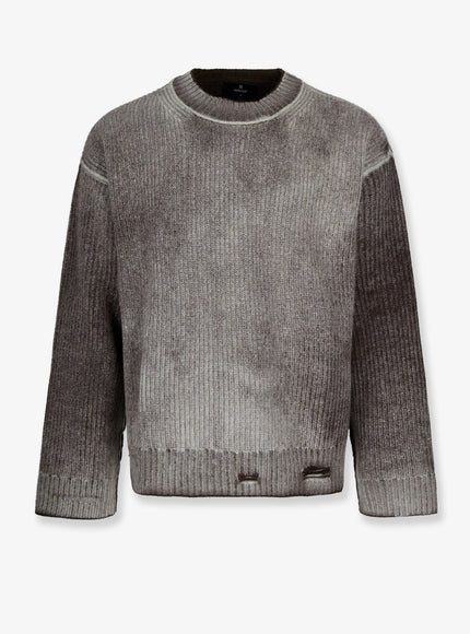 Represent Reversible Wool Sweater With Destroyed Effect Nero