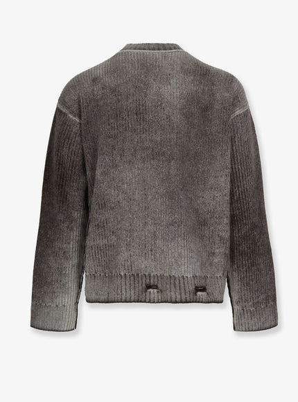 Represent Reversible Wool Sweater With Destroyed Effect