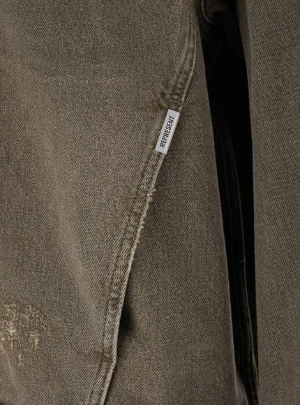 Represent Denim Jacket With Distressed Effect