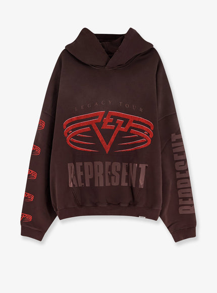 Represent Living Legacy Reversible Cotton Hooded Sweatshirt Nero