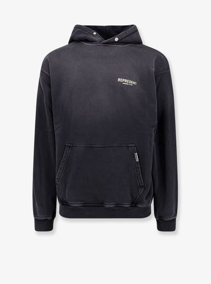 Represent Owners Club Cotton Hoodie Aged Black