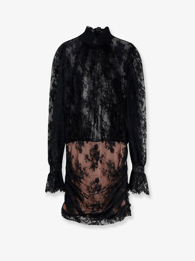 Retrofete Ysolde Lace Mini Dress Black