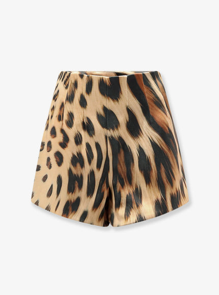 Retrofete Marie Shorts With Animal Print Melting Animal Print