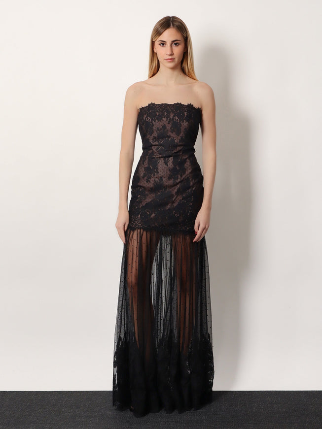 Retrofete Vespera Long Lace Dress