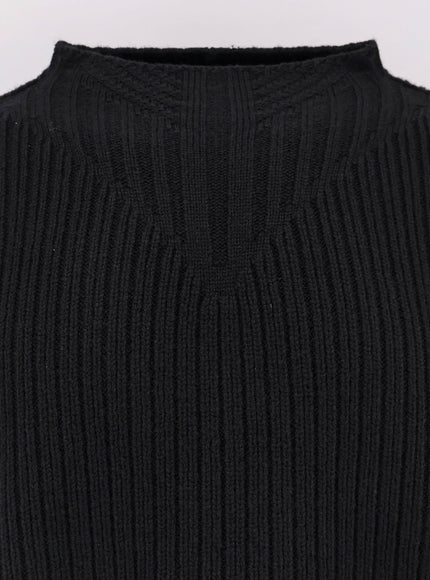 Rick Owens Fisherman Round Neck Virgin Wool Sweater