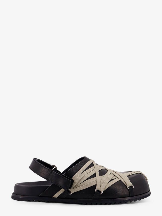 Rick Owens Megalaced Leather Mule Nero