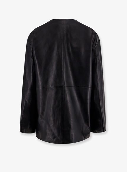 Rohe Mandarin Closure Leather Jacket