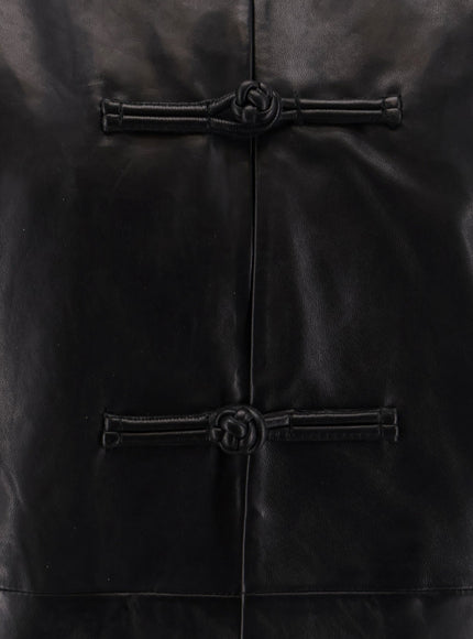 Rohe Mandarin Closure Leather Jacket