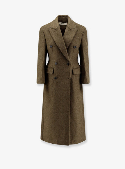 Rohe Hourglass Alpaca Blend Coat Forest Melange