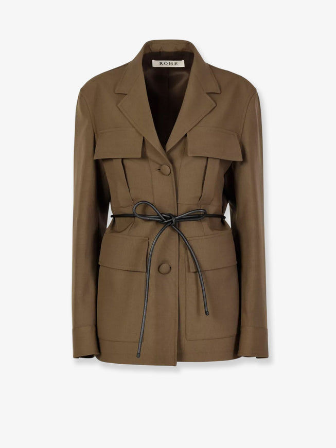Rohe Safari Virgin Wool Blazer Forest