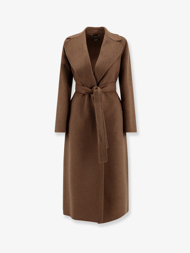 'S Max Mara Poldo Virgin Wool Coat Marrone